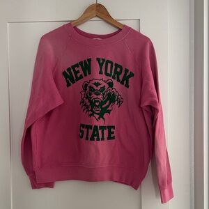 Daydreamer Faded Vintage Pink New York State Sweatshirt